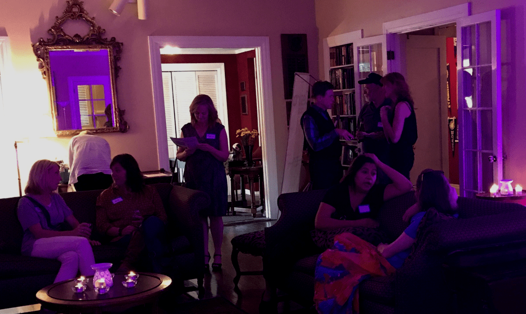 Guests chatting Cesura caregivers